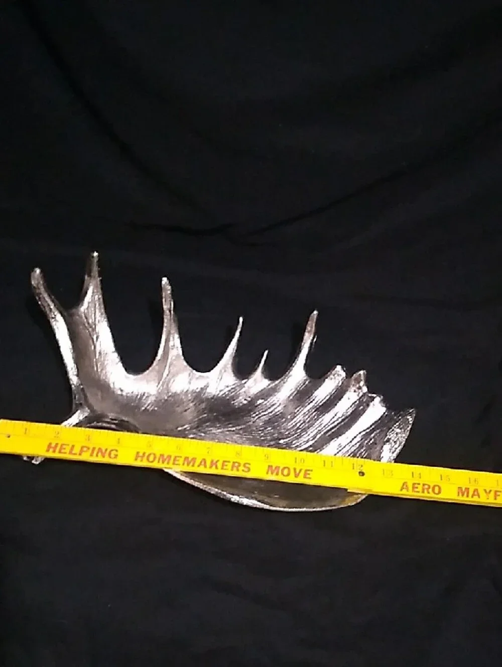 Threshold Silver-finished Cast Aluminum Moose Antler Decorative Bowl (B9)